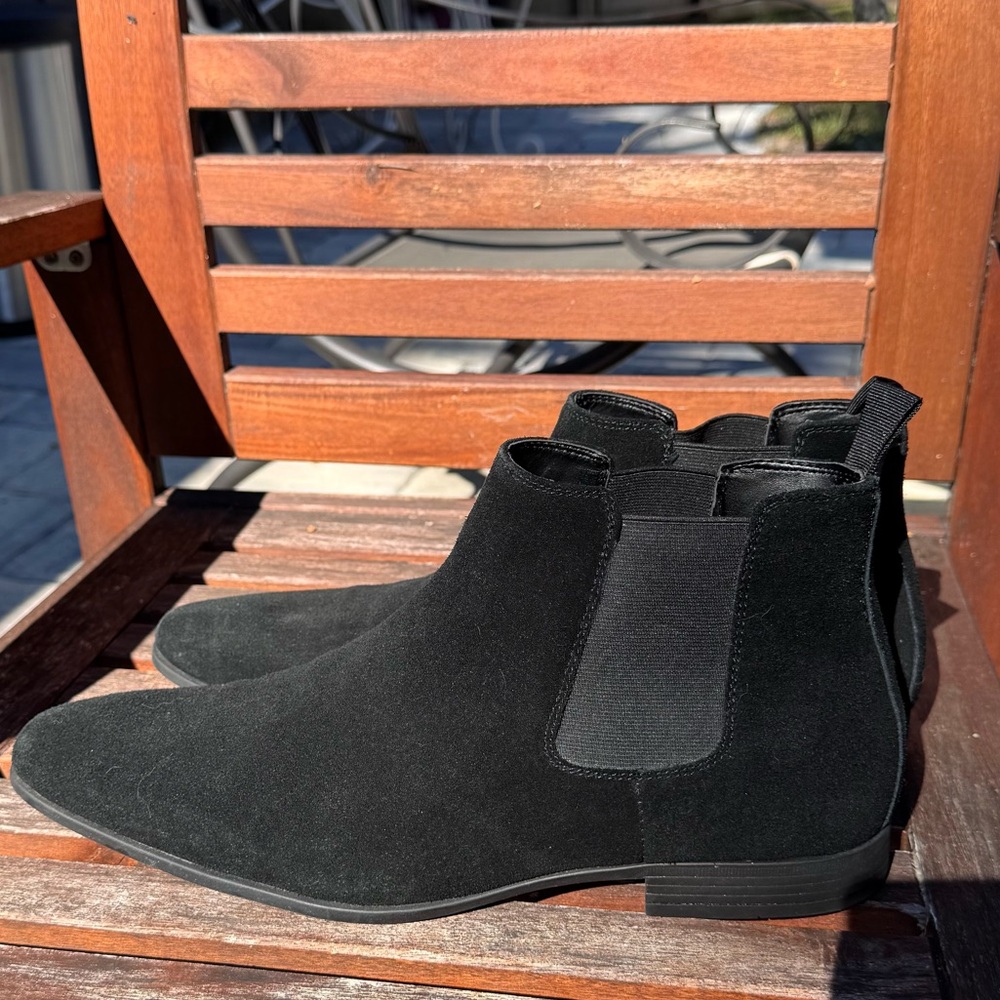 Abound Black Suede Chelsea Boot  Water Resistant Size 13 M